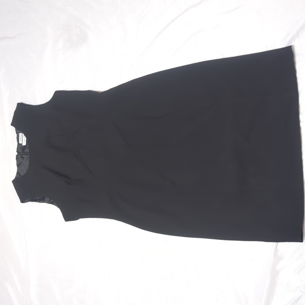 Calvin Klein Fitted Knee Lenght Sheath Dress Classic Office Career Stretch LBD